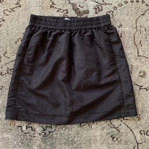 & Other Stories- Black-Technical, Glossy Finish Mini Skirt